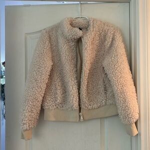 zara faux fur jacket with recycled polyester lining SIZE SMALL